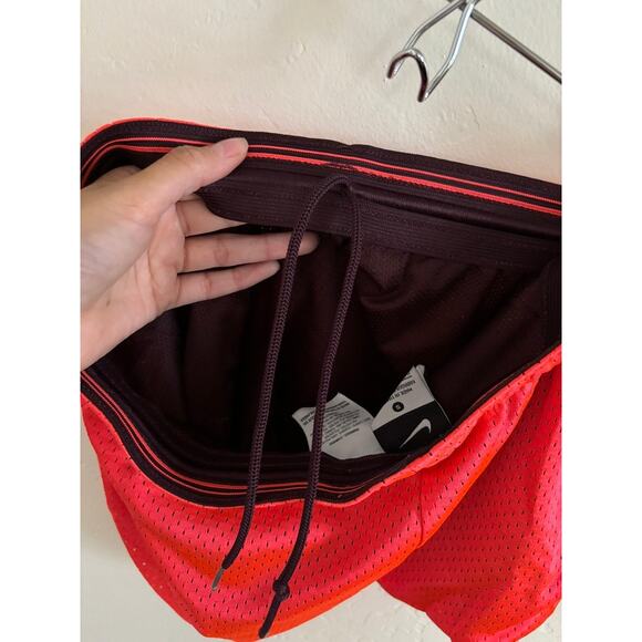 Nike Shorts Women's Small Red Running Dri-Fit Drawstring Activewear Performance - Picture 7 of 7
